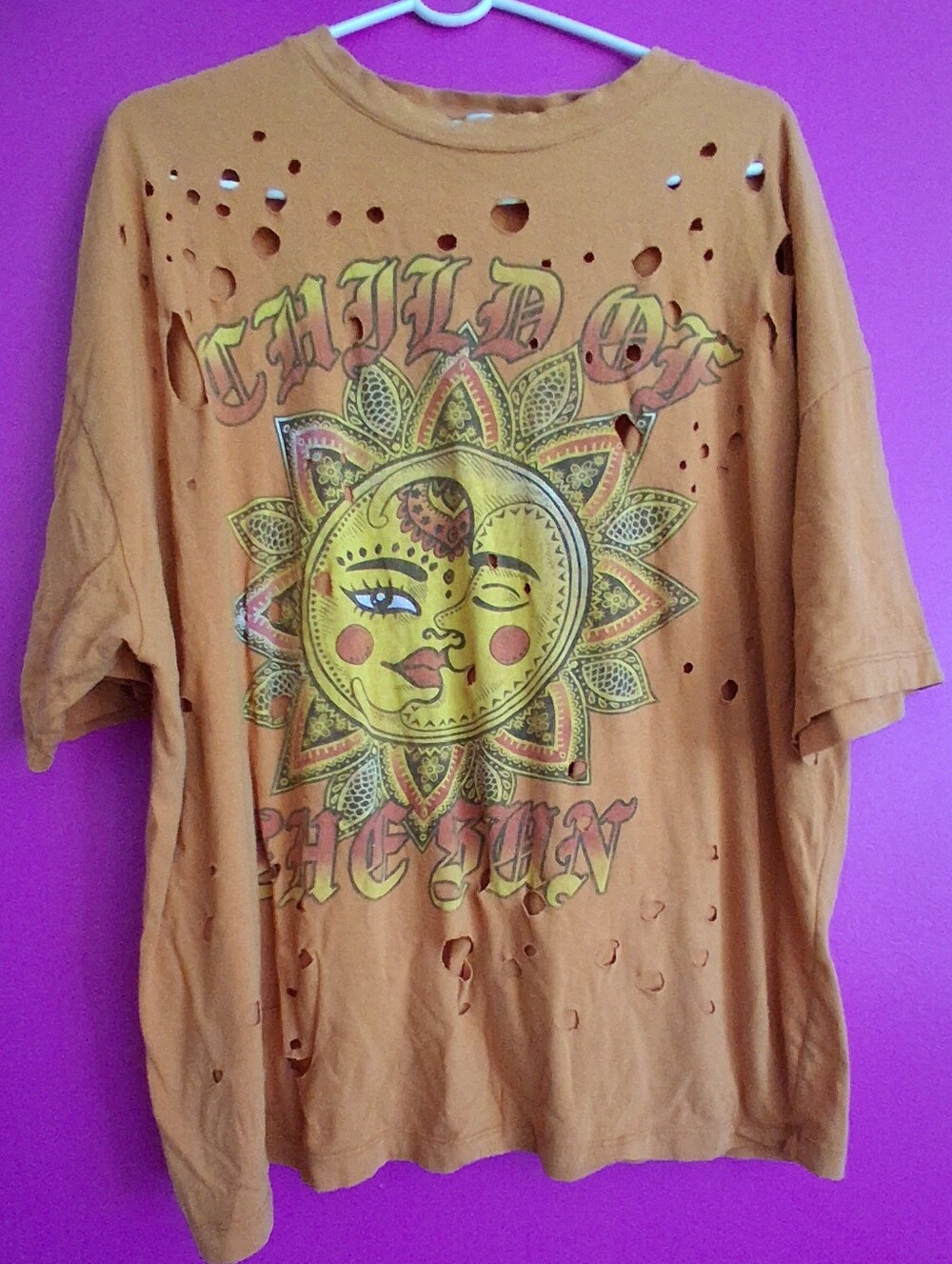 Sun Graphic Women's Tee - Mustard Yellow